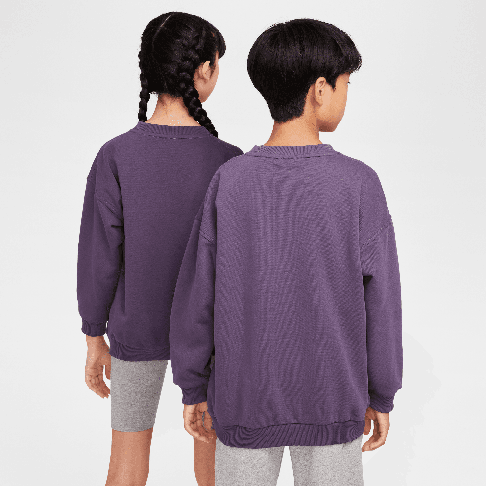 Nike Steertwear Club Flee Oversized Crew LBR Παιδική Μπλούζα Μακρύ Μανίκι (9000191740_27310) φωτογραφία