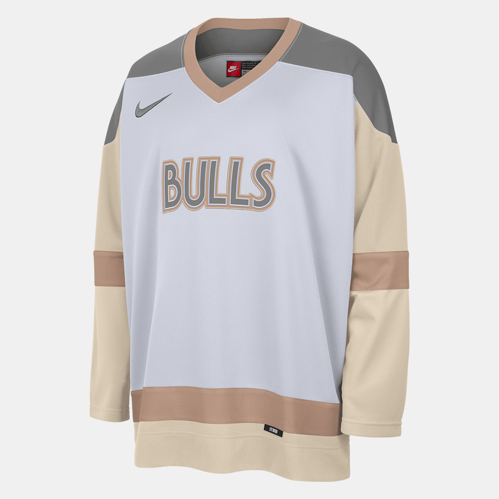 Nike Nike NBA City Edition Chicago Bulls Μπασκετική Μπλούζα με Μακρύ Μανίκι (9000191796_79028)