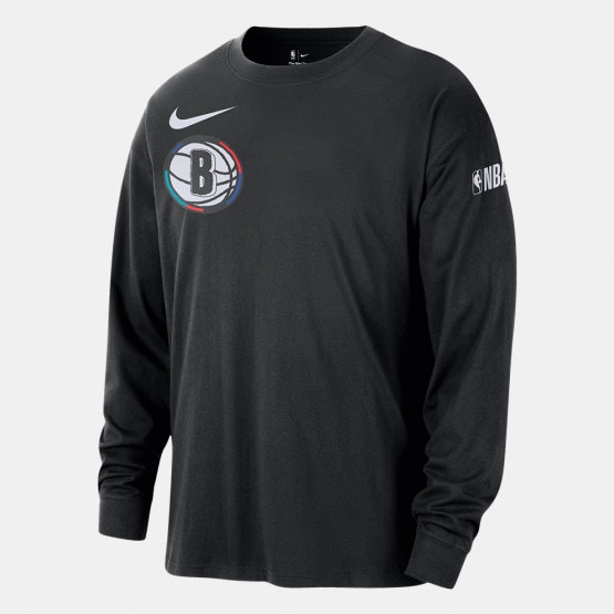 Nike NBA City Edition Brooklyn Nets Ανδρική Μπασκετική Μακρυμάνικη Μπλούζα