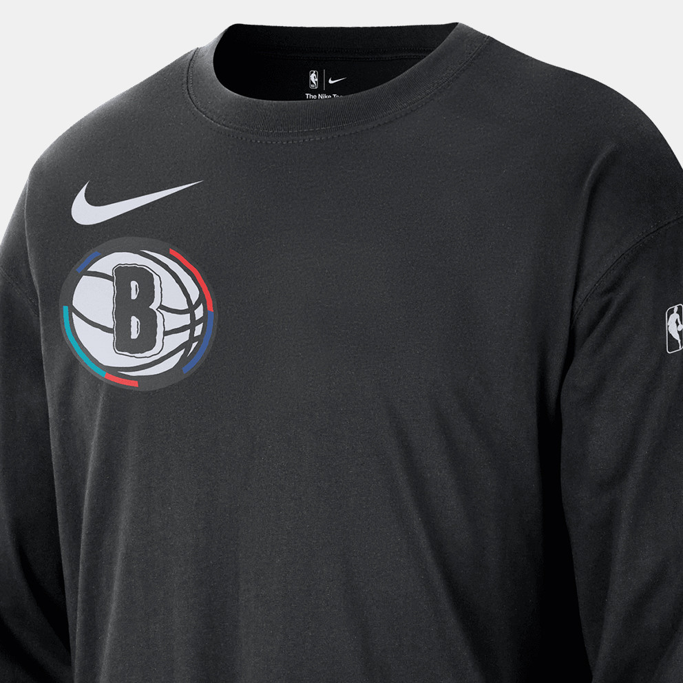Nike NBA City Edition Brooklyn Nets Ανδρική Μπασκετική Μακρυμάνικη Μπλούζα