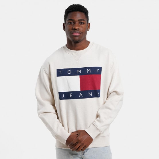 Tommy Jeans Melange Flag Crew Ανδρικό Φούτερ