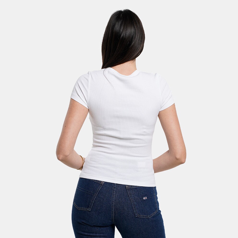 Tommy Jeans Slim Badge Rib Γυναικείο T-Shirt