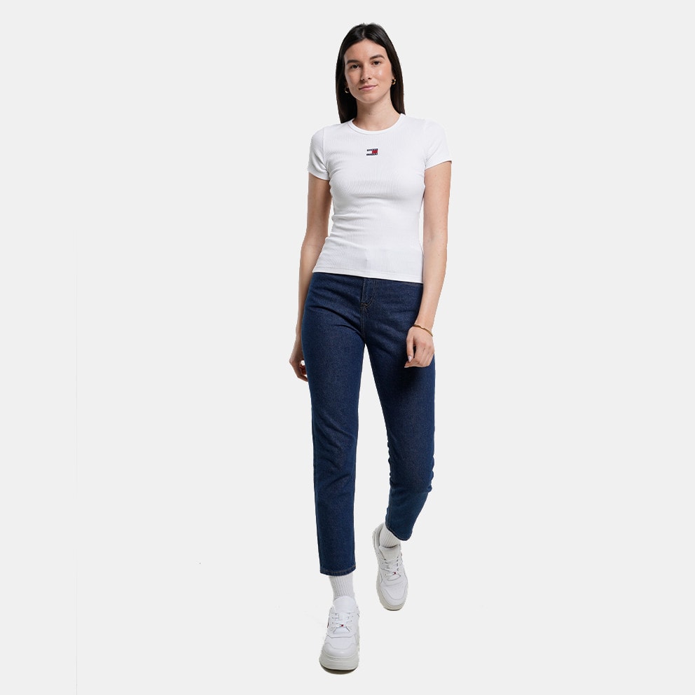 Tommy Jeans Slim Badge Rib Γυναικείο T-Shirt
