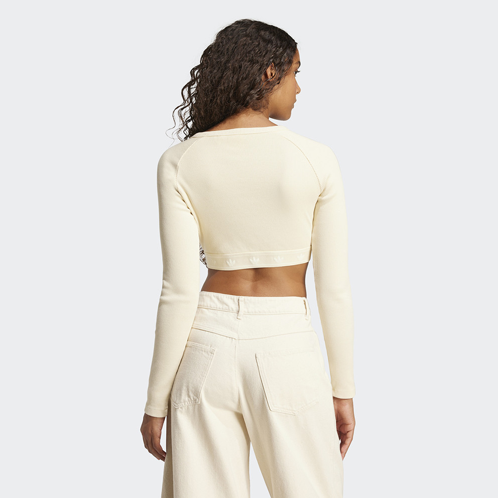 adidas Originals Rib Γυναικεία Cropped Μπλούζα με Μακρύ Μανίκι (9000213225_74043) φωτογραφία