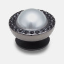 Crocs Jibbitz Pearl with Black Gem Base