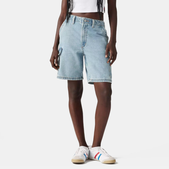 Levi's 94 Baggy Cargo Short Med Indigo - Worn In