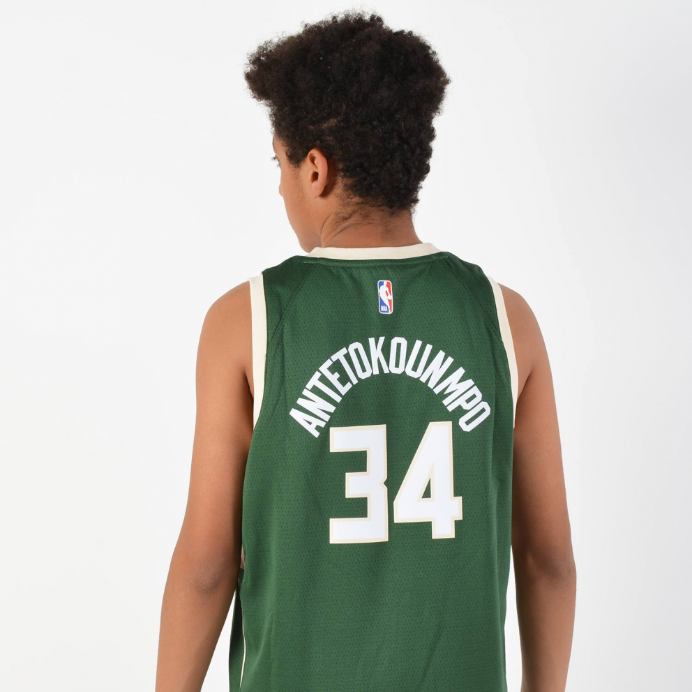 Nike NBA Giannis Antetokounmpo Milwaukee Bucks Icon Edition Swingman Kids' Jersey